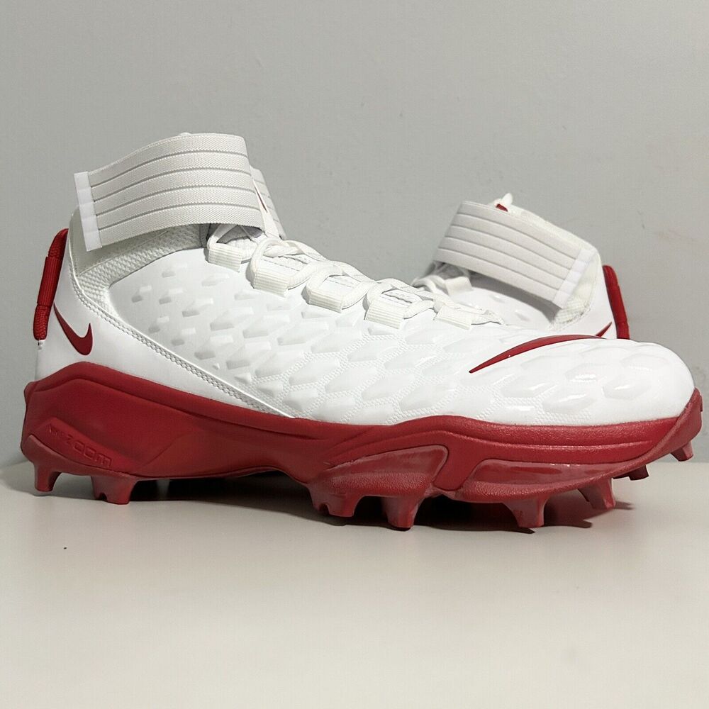 Nike Force Savage Pro 2 Shark “White Uni Red” Men’s Size 13.5 Football Cleats